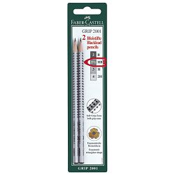 Olovka grafitna HB Grip 2001 pk2 Faber Castell 217497 blister