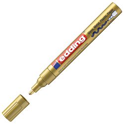 Marker permanentni lakirajući 2-4mm Edding 750 zlatni