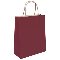 +Vrećice ukrasne natron 32x41x12cm pletena ručka pk50 Duga bordo
