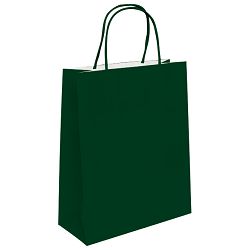 Vrećice ukrasne natron 32x41x12cm pletena ručka pk50 Duga zelene
