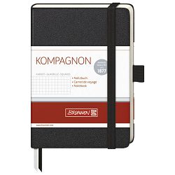 Notes A6 karo 96L  80g s gumicom Kompagnon Brunnen 10-55218-05 crni