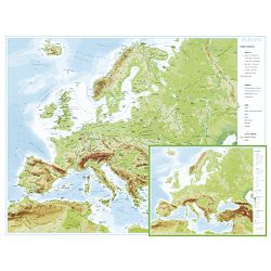 Karta Europe 56x49 plastificirana obostrana Trsat