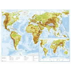 Karta svijeta 56x49 plastificirana obostrana Trsat