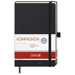 Notes A5 crte 96L  80g s gumicom Kompagnon Brunnen 10-55227 05 crni