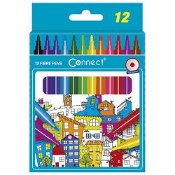 Flomaster školski  12boja Connect blister