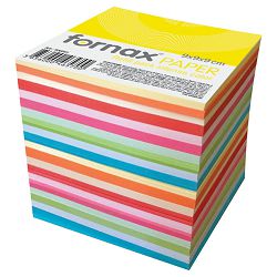 Papir za kocku 9x9x9cm ljepljeni Fornax intenzivne i pastelne boje sortirano