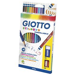 Boje drvene  10boja s gumicom+šiljilo+gumica Giotto Fila 2568 blister