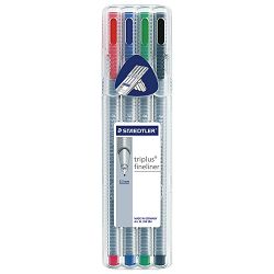 Flomaster fineliner 0,3mm pk4 Triplus Staedtler 334 SB4