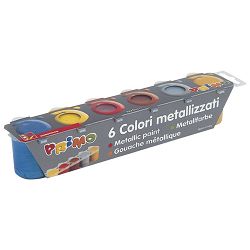 Boja tempera gvaš 25ml u čaši 6boja CMP.231TM6E metalik