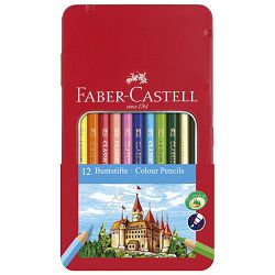 Boje drvene  12boja metalna kutija Faber Castell 115801