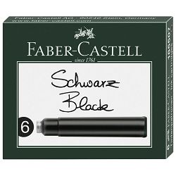 Tinta za nalivpero patrone pk6 Faber Castell 185507 crna