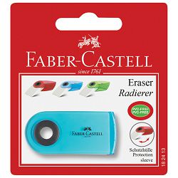 Gumica plastična Sleeve Mini Faber Castell 182413 bijelo/prozirno sortirano blister!!