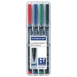 Marker permanentni 1-2,5mm pk4 Lumocolor Staedtler 314WP4