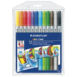 Flomaster školski  12boja obostrani Noris club Staedtler 320 NWP12
