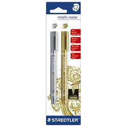 Marker nepermanentni 1-2mm Metallic Staedtler 8323-S BK2 sortirano blister