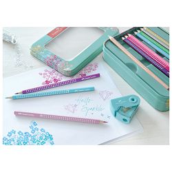 Boje drvene  20boja Sparkle+šiljilo Sleeve mini metalna kutija Faber Castell 201641 € 1