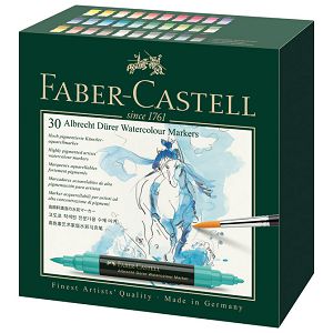 Flomaster obostrani akvarel 30boja Albrecht Dürer Faber Castell 160330 sortirano **SELECTIVE