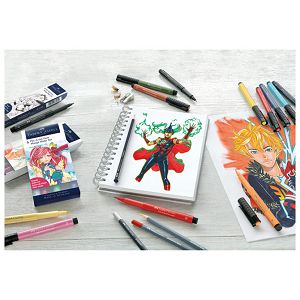 Flomaster Pitt artist Comic Shading pk4 Faber Castell 267195 sivi blister