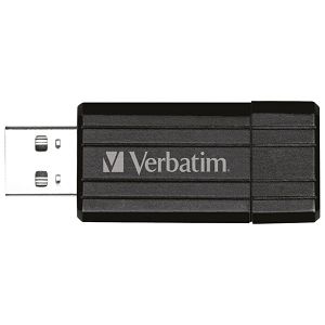 Memorija USB128GB 2.0 PinStripe Verbatim 49071 crna blister