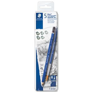 Olovka grafitna pk5+kist u met.ku.Mars Lumograph aquarell DesignJourney Staedtler 100A G6