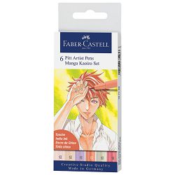 Flomaster Pitt artist  6boja Manga Kaoiro Faber Castell 167168 blister