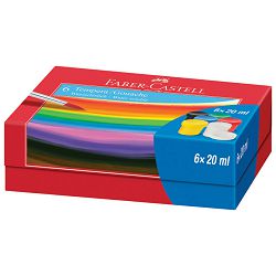 Boja tempera 20ml u čaši  6boja Faber Castell 121040