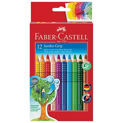 Boje drvene  12boja Jumbo Grip Faber Castell 110912 blister