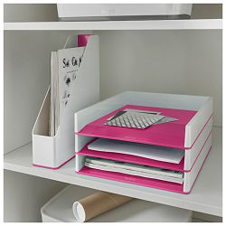 Ladica za spise Wow Leitz 53611023 -NL bijelo-roza