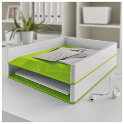 Ladica za spise Wow Leitz 53611054 -NL bijelo-zelena