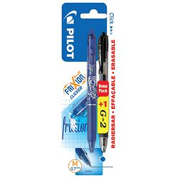 Roler gel 0,7mm Frixion clicker piši-briši+roler G2 crni gratis Pilot plavi blister