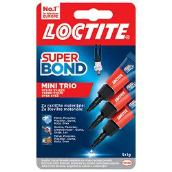 Ljepilo trenutačno  3x1g Loctite Super Bond Mini Trio Henkel 2733331 blister