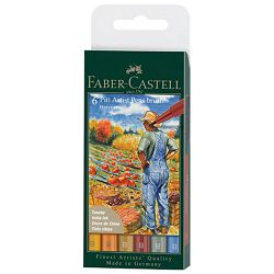 Set Pitt artist brush B  6boja Harvest Faber Castell 167179 blister