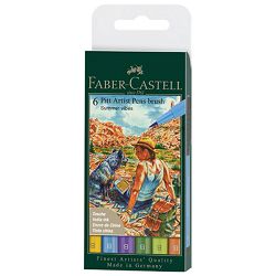 Set Pitt artist brush B  6boja Summer Faber Castell 167178 blister
