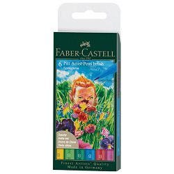Set Pitt artist brush B  6boja Spring Faber Castell 167177 blister