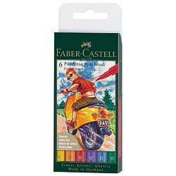 Set Pitt artist brush B  6boja Colour Faber Castell 167174 blister