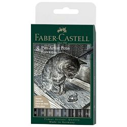 Set Pitt artist pk8  Gray&Black Faber Castell 167171 blister