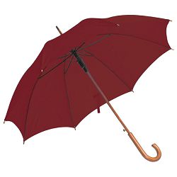 Kišobran automatik s drvenom ručkom bordo
