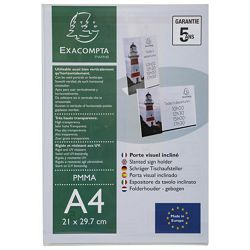 Stalak za 1 prospekt stolni plexi A4 "L" Exacompta 84058D