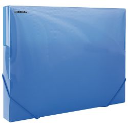 Mapa s gumicom hrbat-30mm A4 pp Donau 8545002PL-10 prozirno mat plavi