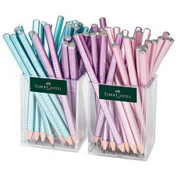 Olovka grafitna B Jumbo Sparkle metalic u čaši pk72 Faber Castell 111672
