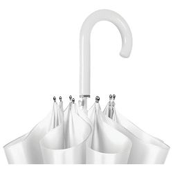 Kišobran ručni s plastičnom ručkom Basic Perletti 12065 bijeli