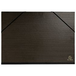 Mapa kartonska lakirana sa gumicom 32x45cm(A3) Exacompta 548000E crna