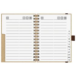 Adresar telefonski 100x145mm A-Z spiralni s gumicom Brunnen 10-6465072 bež