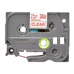 BROTHER TZE132 12mm RED ON CLEAR