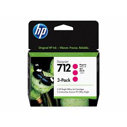 HP 712 3-Pack 29-ml Magenta DesignJet