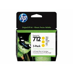 HP 712 3-Pack 29-ml Yellow DesignJet Ink