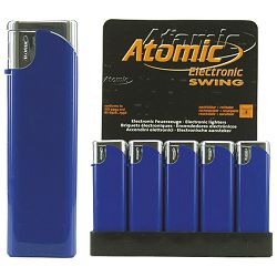 Upaljač elektronski sjajni Atomic Swing plavo/srebrni