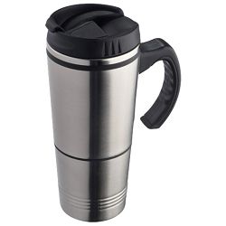 Šalica termo 400+200ml pvc siva