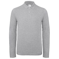 Majica dugi rukavi polo B&C ID.001 LSL 180g svijetlo siva 2XL 