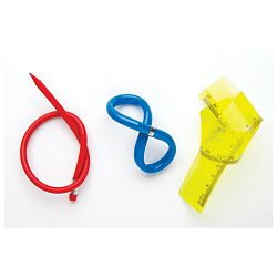 Ravnalo pvc 30cm flexibilno žuto